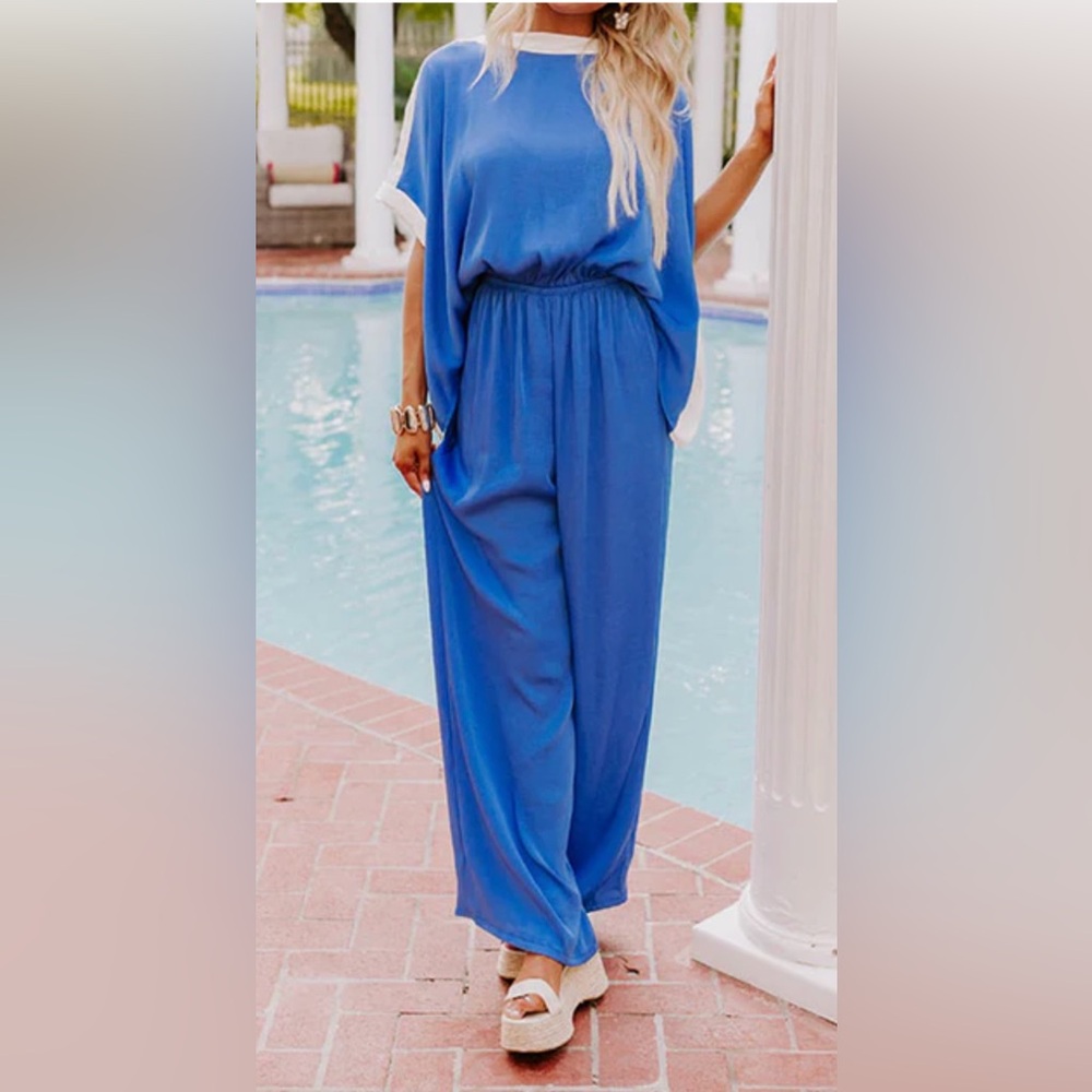 Luxe Ocean Blue Jumpsuit